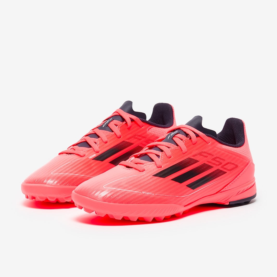 Adidas Kids F50 League TF - Turbo/Aurora Black/Platin Met