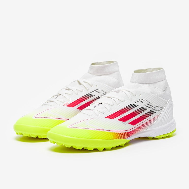 Adidas F50 League Mid TF - White/Lucid Red/Solar Yellow