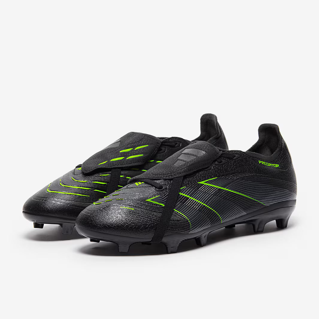 Adidas Predator League Tongue FG/MG - Core Black/Carbon/Lucid Lemon