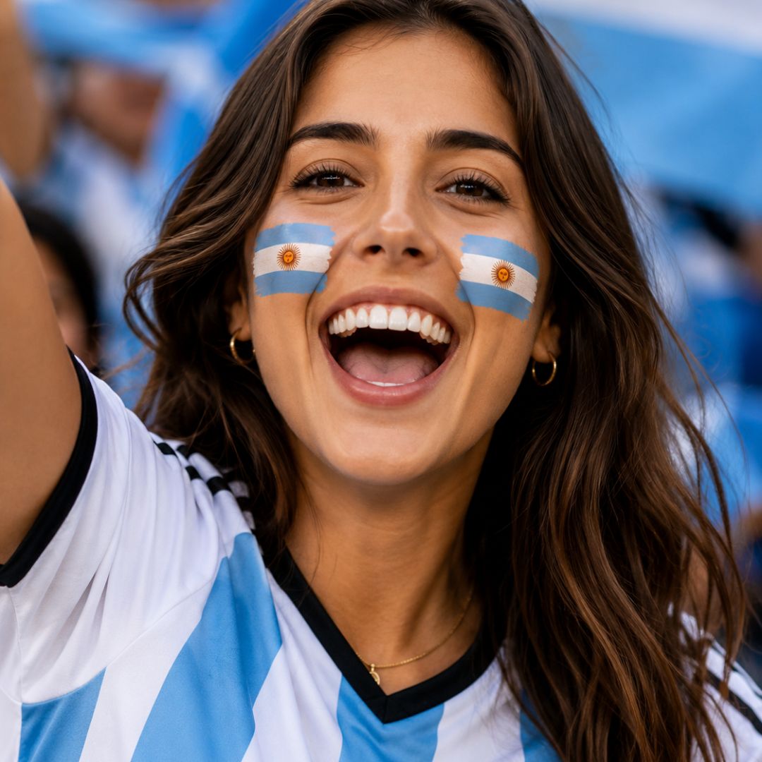 Argentina World Cup Face Sticker Set