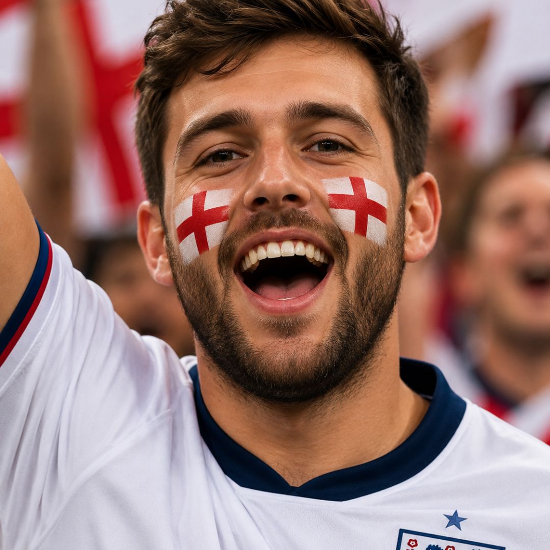 England World Cup Face Sticker Set