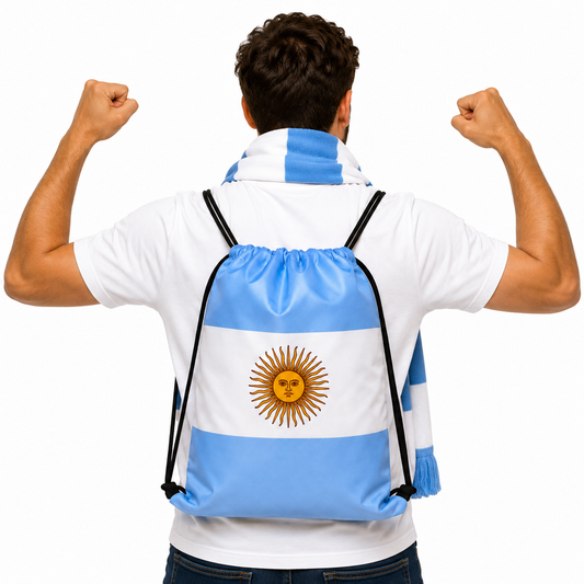Argentina World Cup Drawstring Bag