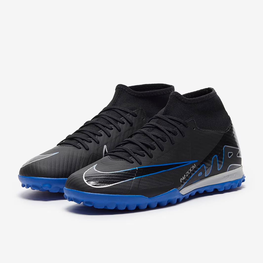 Nike Air Zoom Mercurial Superfly IX Academy TF - Black/Chrome/Hyper Royal