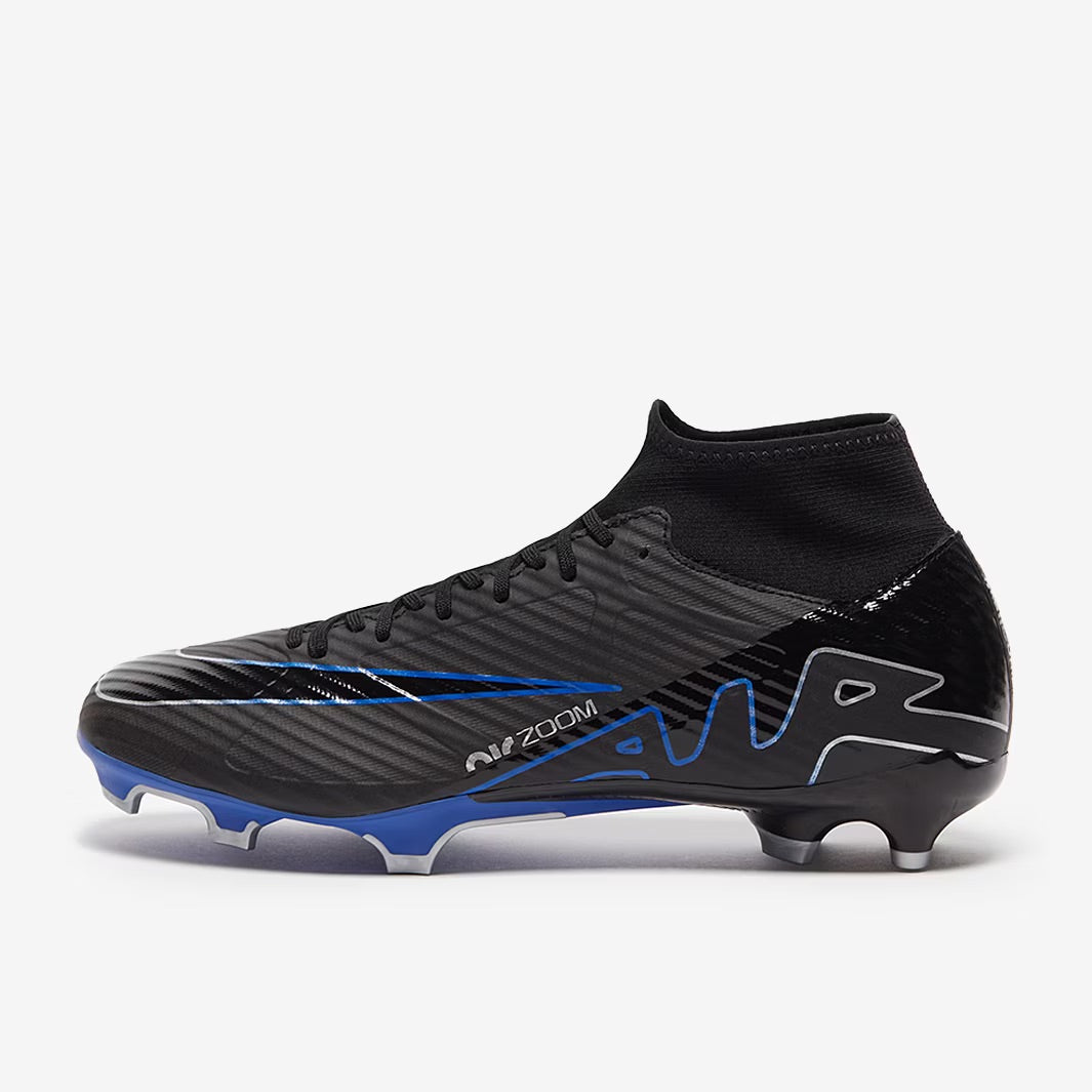 Nike Air Zoom Mercurial Superfly IX Academy FG - Black/Chrome/Hyper Royal