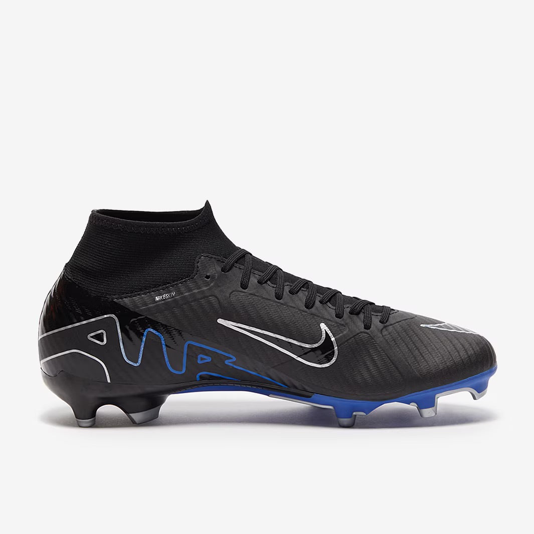 Nike Air Zoom Mercurial Superfly IX Academy FG - Black/Chrome/Hyper Royal