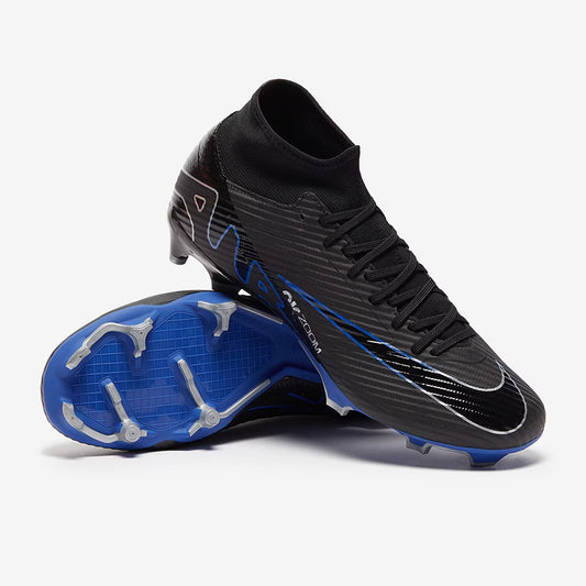 Nike Air Zoom Mercurial Superfly IX Academy FG - Black/Chrome/Hyper Royal