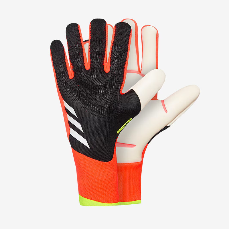 Load image into Gallery viewer, Adidas Predator Pro Promo GK Gloves - Black/Solar Red/Solar Yellow
