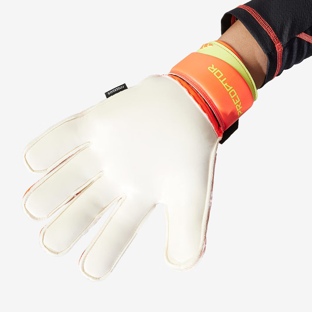 Adidas Predator Match Fingersave GK Gloves - Black/Solar Red/Solar Yellow