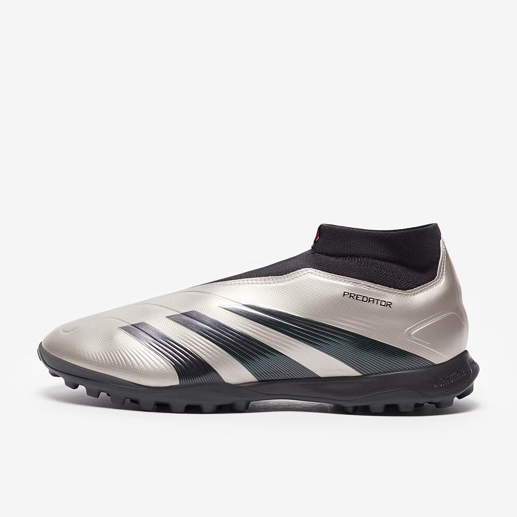 adidas Predator League Laceless TF - Platin Met/Aurora Black/Turbo