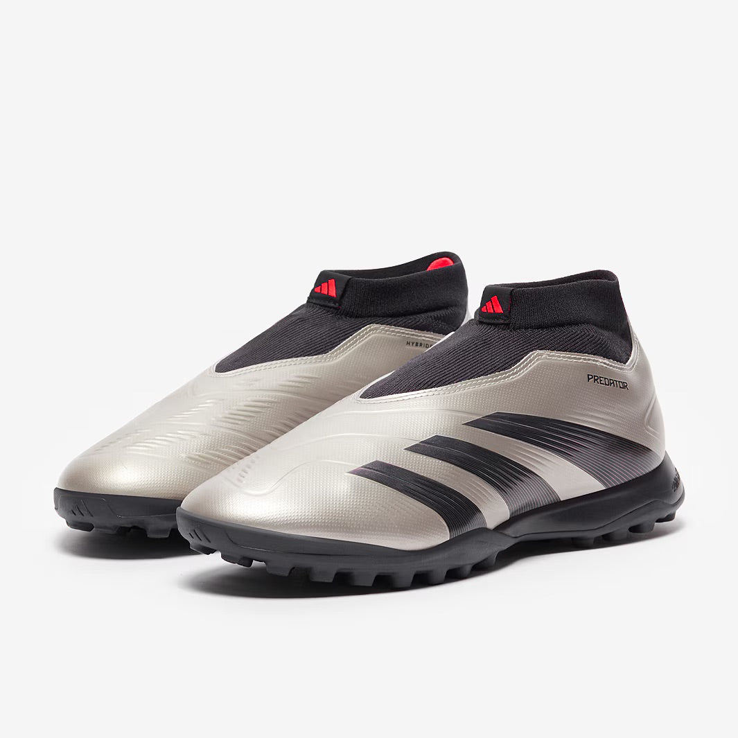 adidas Predator League Laceless TF - Platin Met/Aurora Black/Turbo