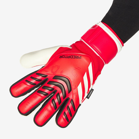 Adidas Predator Match Fingersave GK Gloves - Pure Ruby/Lucid Red/Black