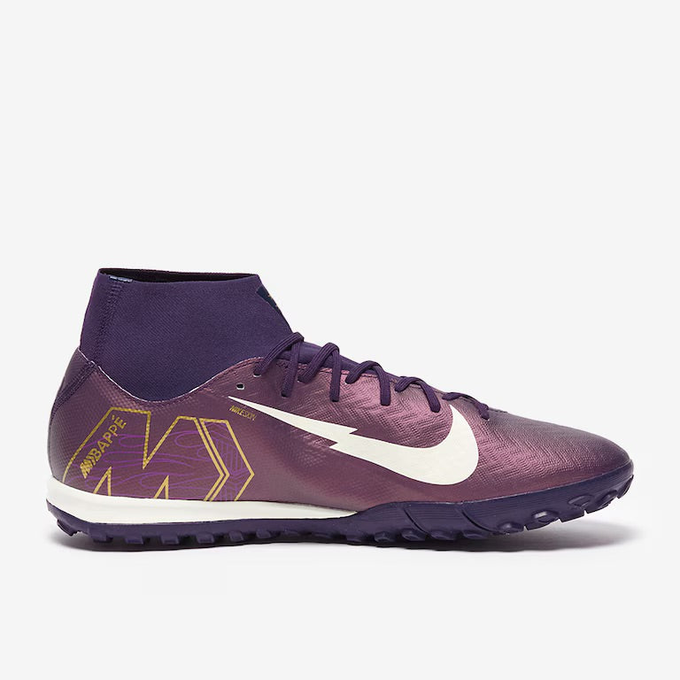 Load image into Gallery viewer, Nike Air Zoom Mercurial Superfly X Academy x Mbappe TF - Grand Purple/Pale Ivory
