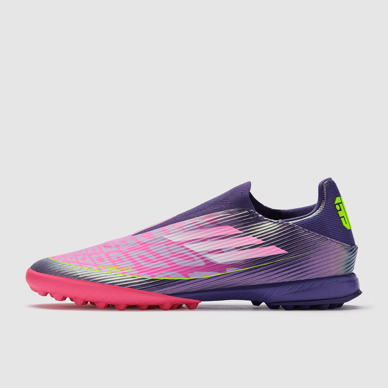 Load image into Gallery viewer, Adidas F50 League Laceless x Lamine Yamal TF - Unity Purple/Ftwr White/Lucid Lemon
