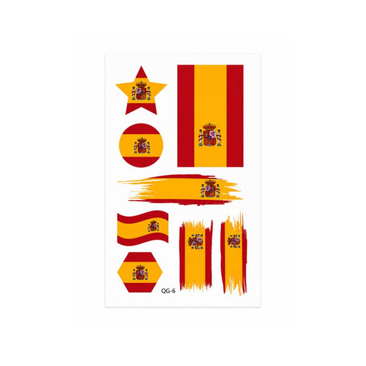 Spain World Cup Face Sticker Set