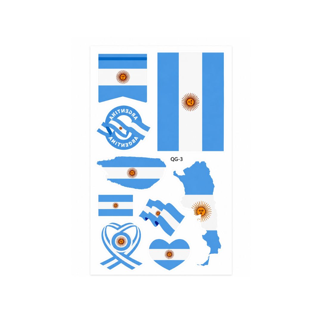 Argentina World Cup Face Sticker Set