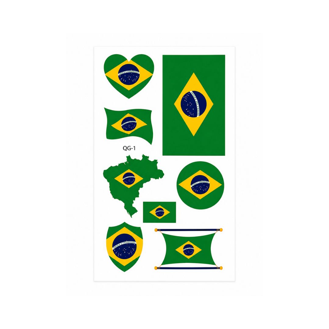 Brazil World Cup Face Sticker Set