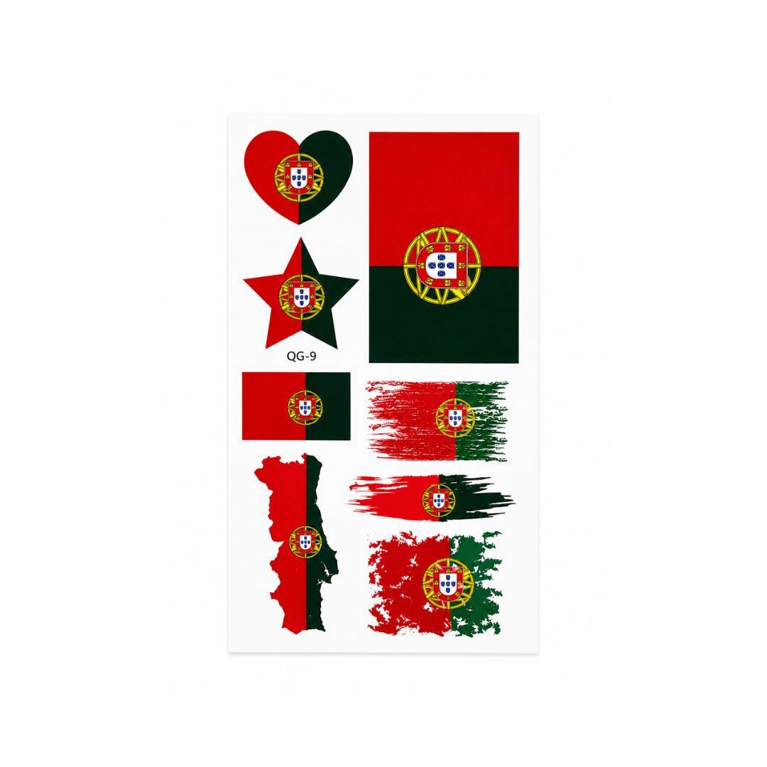 Portugal World Cup Face Sticker Set