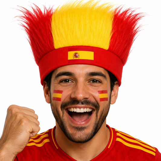 Spain World Cup Fan Wig