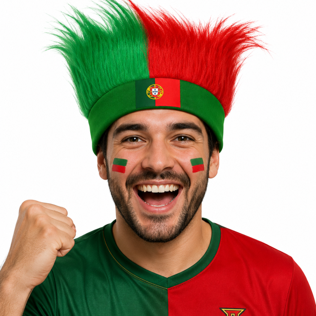 Portugal World Cup Fan Wig
