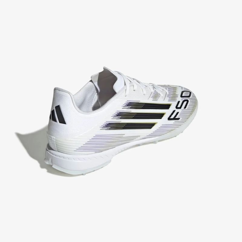 Load image into Gallery viewer, Adidas F50 League TF - White/Core Black/Met Gold
