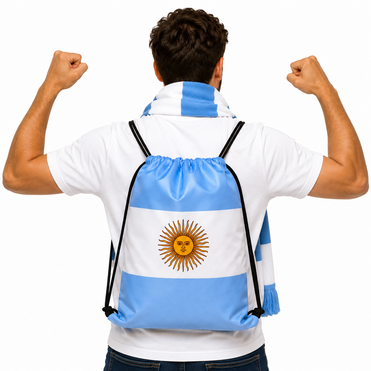 Argentina World Cup Drawstring Bag