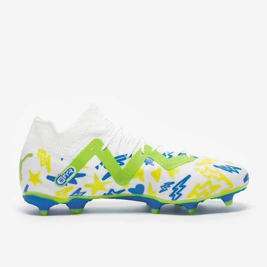 Puma Future Match x Neymar FG/AG - Puma White/Racing Blue/Lemon Meringue/Parakeet Green